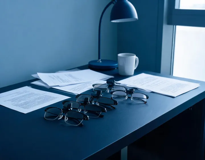 Independent sourcing desk reviewing clip-on eyewear briefs